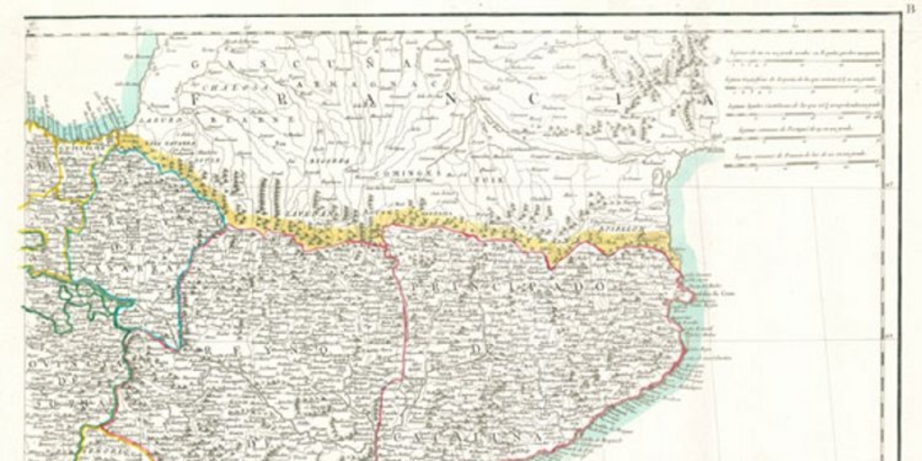 Mapa general de España, dividido en sus actuales provincias, islas adyacentes y reyno de Portugal, 1792