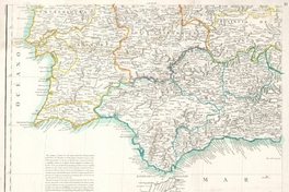 Mapa general de España, dividido en sus actuales provincias, islas adyacentes y reyno de Portugal, 1792