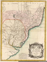 Carte du Paraguay et partie des pays adjacents, 1771