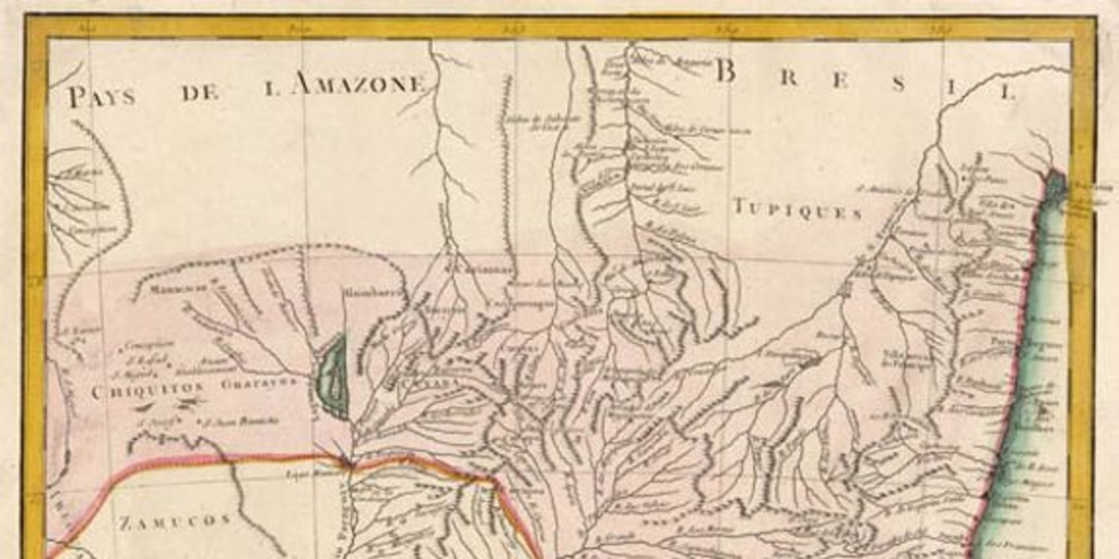 Carte du Paraguay et partie des pays adjacents, 1771