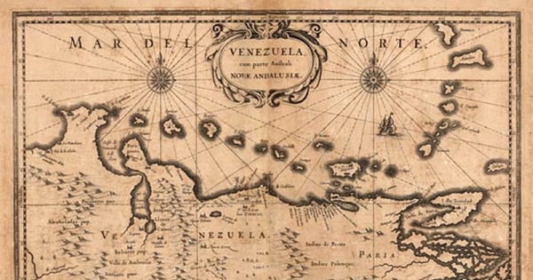 Venezuela cum parte Australi novae Andaluciae, 1634