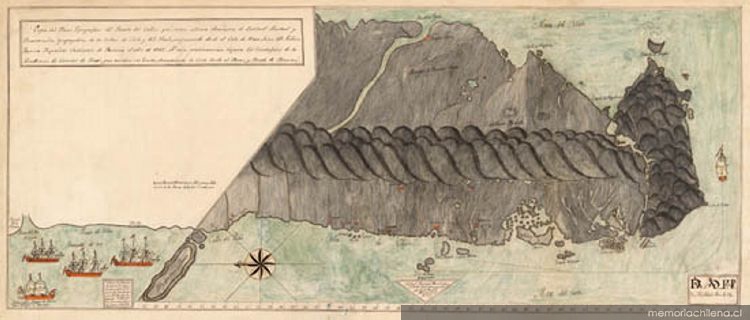 Copia del plano topográfico del Puerto del Callao, 1740