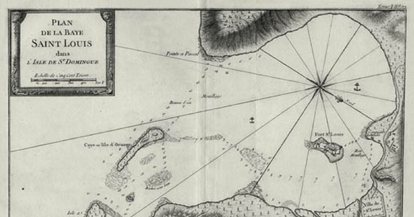 Plan de la baye Saint Louis dans l'Isle de St. Domingue, 1764