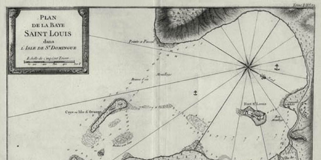 Plan de la baye Saint Louis dans l'Isle de St. Domingue, 1764