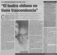 El teatro chileno no tiene trascendencia