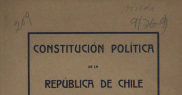 Constitución política de la República de Chile : promulgada el 18 de septiembre de 1925.