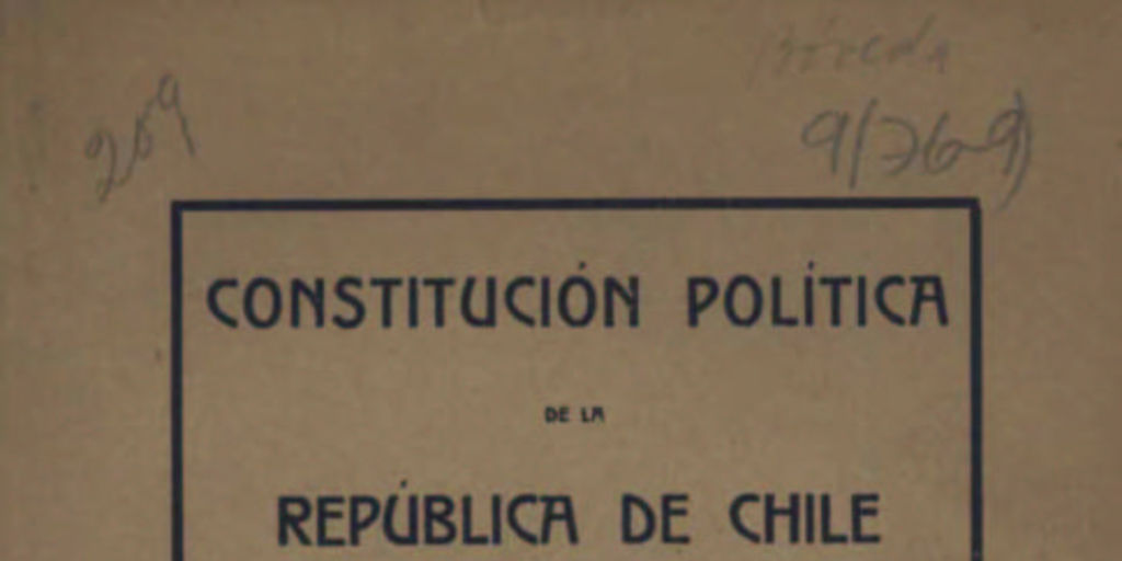 Constitución política de la República de Chile : promulgada el 18 de septiembre de 1925.