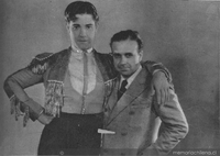 Carlos Borcosque junto a Ramón Novarro, ca. 1930
