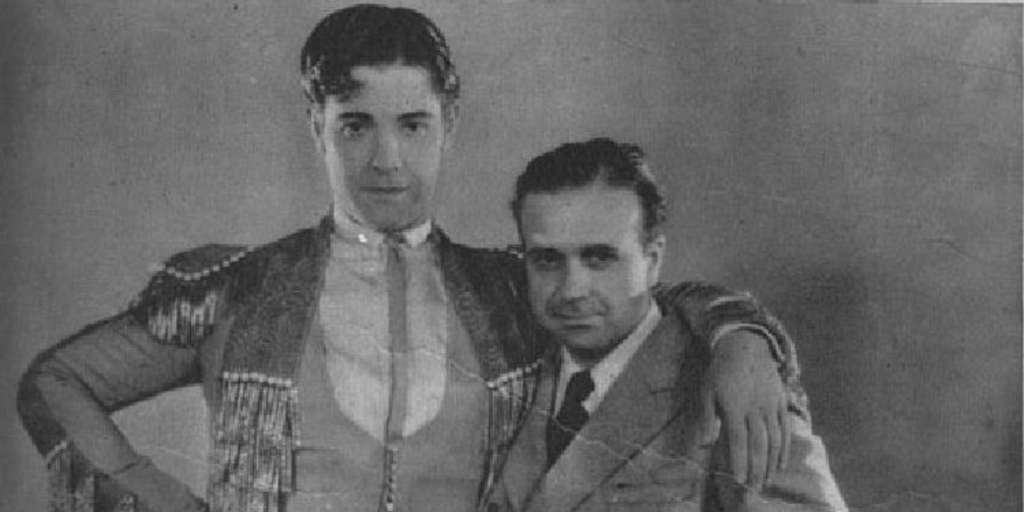 Carlos Borcosque junto a Ramón Novarro, ca. 1930