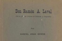 Don Ramón A. Laval (de la Revista Chilena de Historia y Geografía)