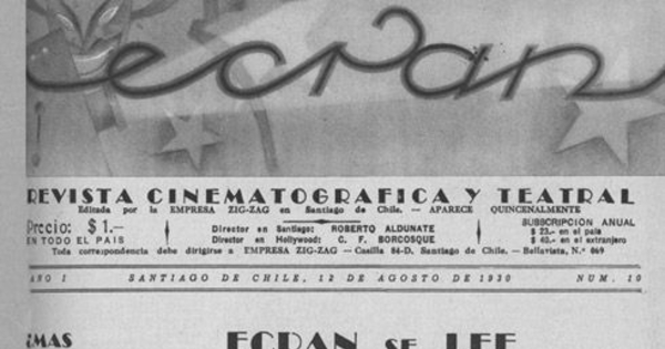 Chismografía hollywoodense, agosto de 1930