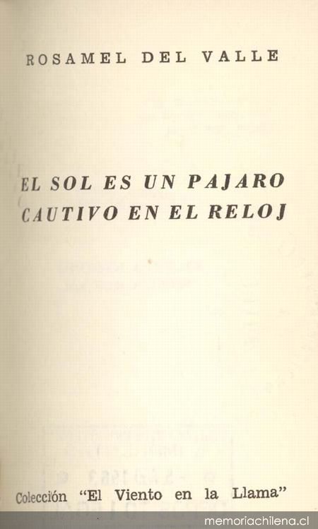 El sol es un pájaro cautivo en el reloj