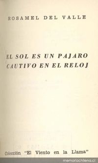 El sol es un pájaro cautivo en el reloj