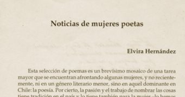 Noticias de mujeres poetas