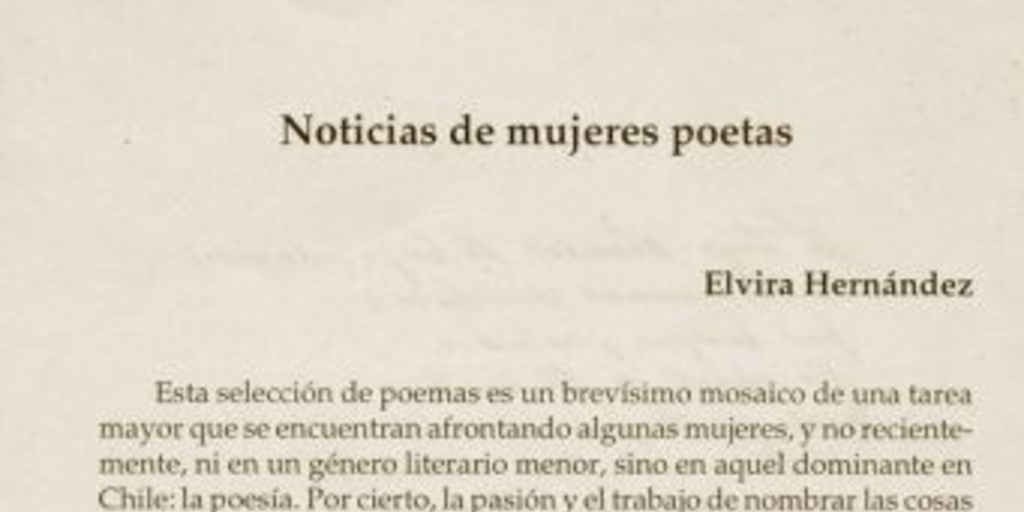 Noticias de mujeres poetas
