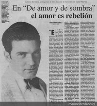 En De amor y de sombra, el amor es rebelión