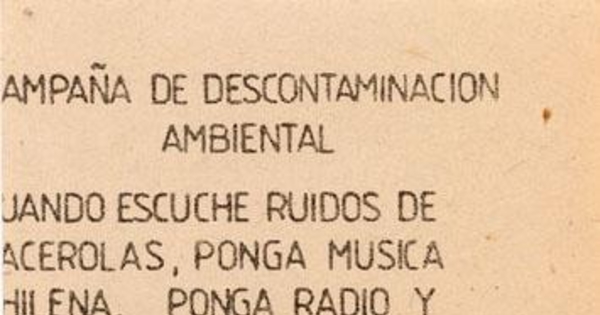 Campaña de descontaminación ambiental, 1983-1988