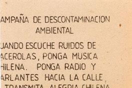 Campaña de descontaminación ambiental, 1983-1988