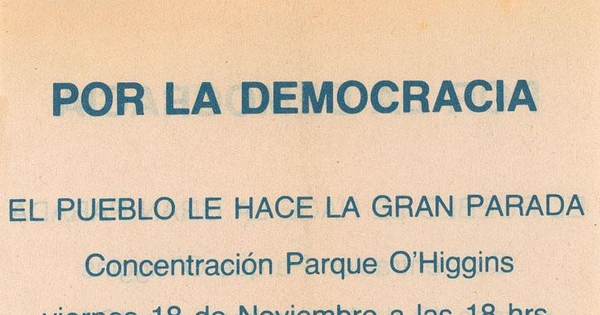 Por la democracia, 1983-1988