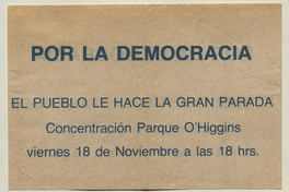 Por la democracia, 1983-1988