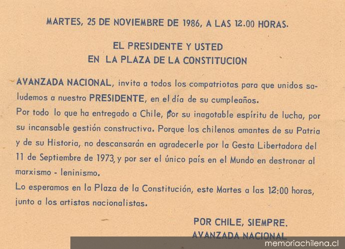 El Presidente y usted en la Plaza de la Constitución, 25 de noviembre 1986