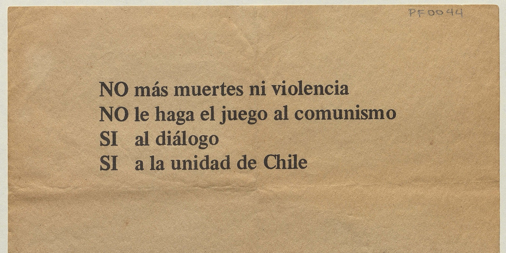 No más muertes ni violencia, 1983-1988