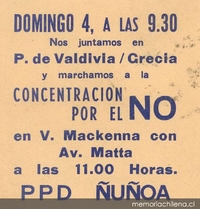 Concentración por el No, 1988