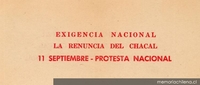 Exigencia nacional, 1983-1988