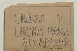 Unidad y lucha para alcanzar la democracia popular, 1983-1988