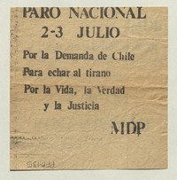Paro nacional 2-3 julio