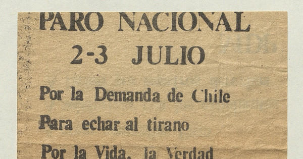 ¡A preparar! ¡Paro Nacional!, 1983-1988