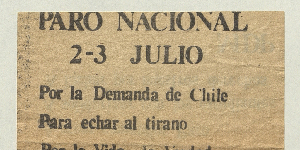 ¡A preparar! ¡Paro Nacional!, 1983-1988