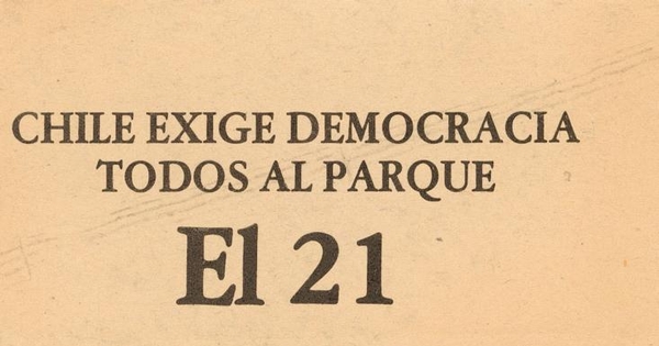 Chile exige democracia, 1983-1988