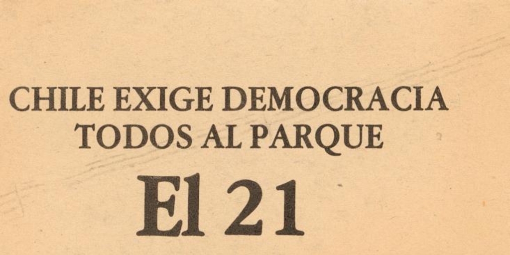 Chile exige democracia, 1983-1988