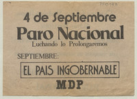 Carmen Gloria, Rodrigo Rojas, Mario Martínez : justicia ahora ¡fuera Pinochet!