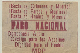 Paro nacional