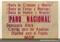 Basta de crímenes y muerte, 1983-1988