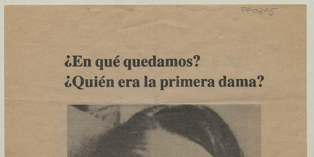 ¿En qué quedamos? ¿Quién era la primera dama? La Payita
