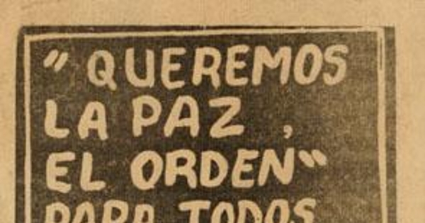 Queremos la paz, 1983-1988