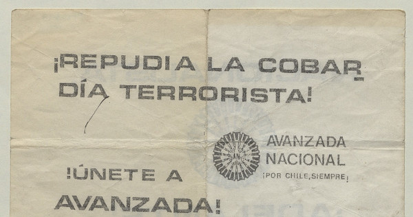 Repudia la cobardía terrorista, 1983-1988