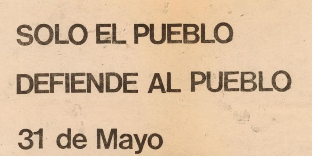 Sólo el pueblo defiende al pueblo, 1983-1988