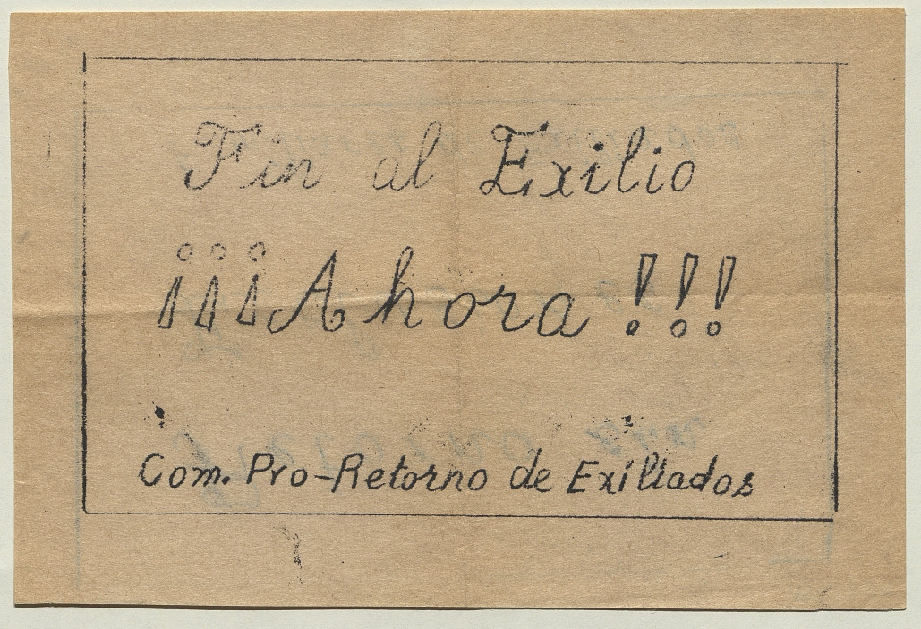 Fin al exilio ¡Ahora!