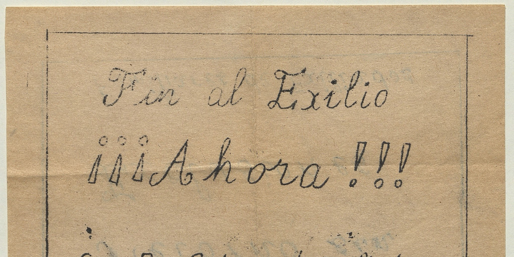 Fin al exilio ¡Ahora!