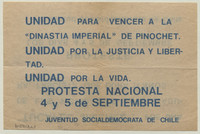 Protesta nacional 4 y 5 de septiembre