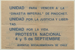 Protesta nacional 4 y 5 de septiembre