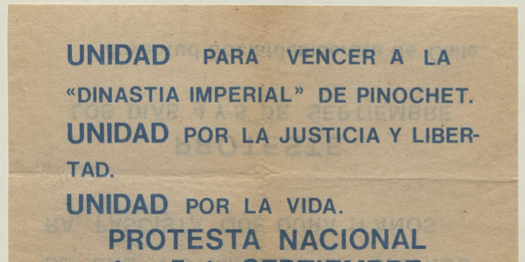 Protesta nacional 4 y 5 de septiembre