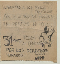 31 mayo. Todos al centro por los derechos humanos