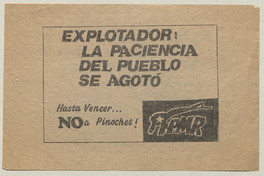 La paciencia del pueblo se agotó, 1983-1988