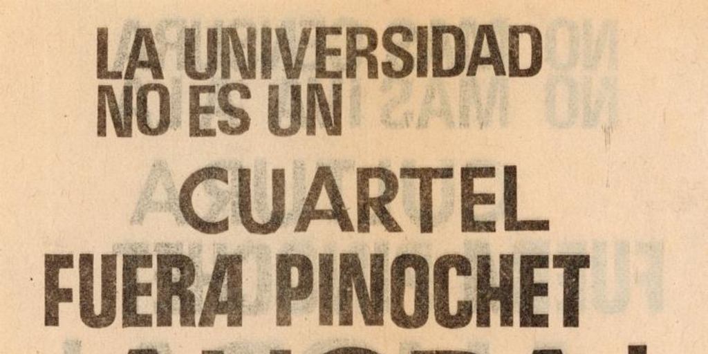 La Universidad no es un cuartel, 1983-1988