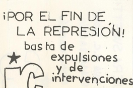 Por el fin de la represión, 1983-1988